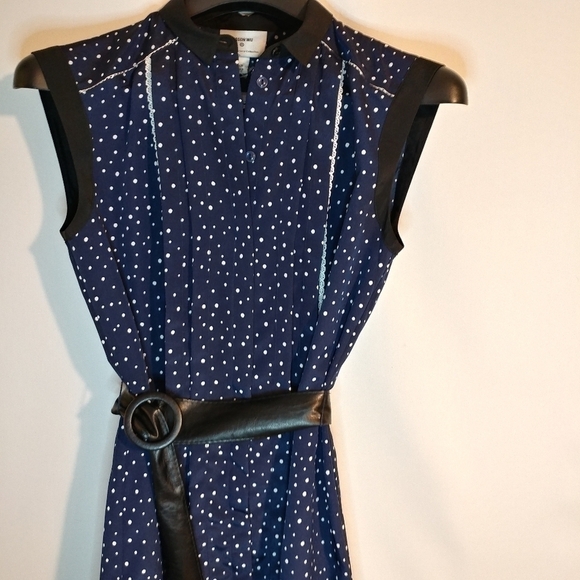 NWOT Jason Wu Polka Dot Mini Pleated Dress - Picture 4 of 8